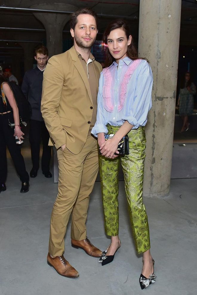 NEW YORK, NY - MAY 04:  Journalist Derek Blasberg and Alexa Chung attend the Prada Resort 2019 fashion show on May 4, 2018 in New York City.  (Photo by Sean Zanni/Getty Images)