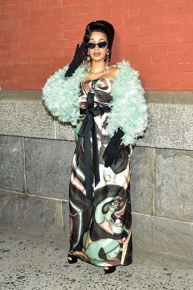 NEW YORK, NY - FEBRUARY 14: Cardi B attends the Marc Jacobs Fall 2018 fashion show during New York Fashion Week at Park Avenue Armory on February 14, 2018 in New York City.  (Photo by Sean Zanni/Patrick McMullan via Getty Images)
