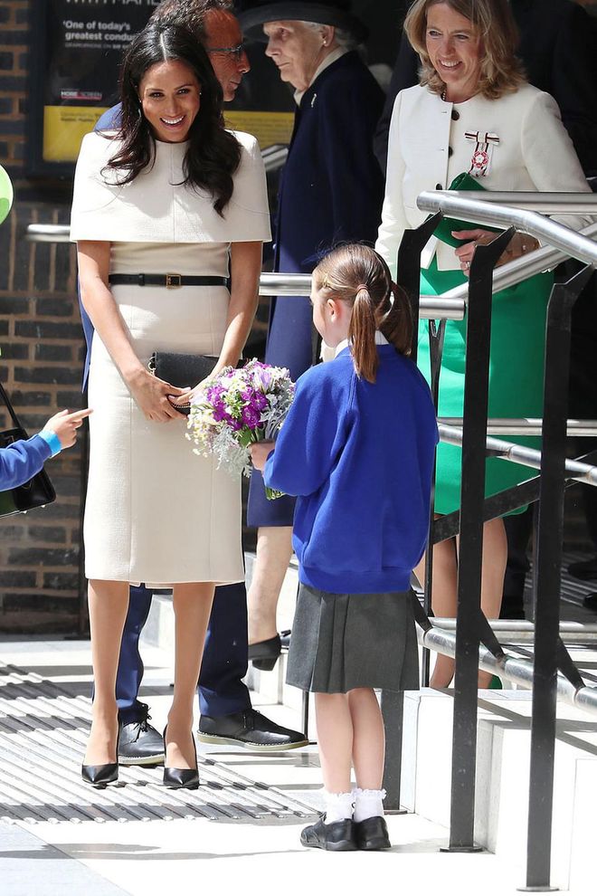 But not before receiving another bouquet. Photo: Getty