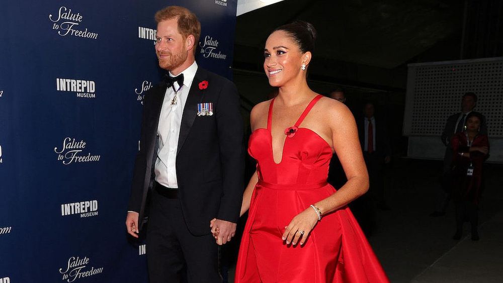 Prince Harry, Duke of Sussex and Meghan, Duchess of Sussex attend the 2021 Salute To Freedom Gala at Intrepid Sea-Air-Space Museum on November 10, 2021 in New York City.  (Photo: Dia Dipasupil/Getty Images)