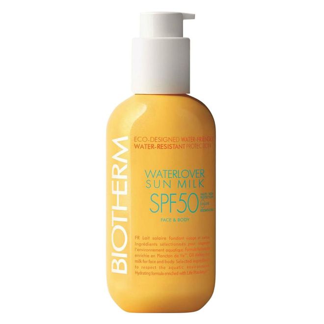 This eco-designed sunscreen protects against the sun and comes fortified with mineral rich ingredients such as life plankton and vitamin E to limit damage from UV rays. The formula also contains a 95% biodegradable base for a lower impact on the water’s environment. 
Photo: Courtesy