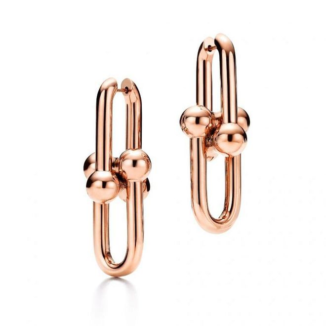 Tiffany HardWear 18K rose gold link earrings, $8,750 (Photo: Tiffany & Co.)