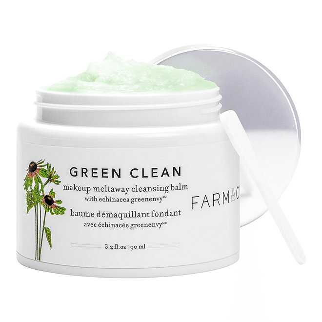 This emollient balm dissolves even the most budgeproof makeup without the need for excessive massaging or that eye-stinging feeling that many other removers create. Sunflower and ginger root oils then deliver glow-boosting nourishment, while a host of other botanicals refresh and refine the skin, including the patented variant of Echinacea Purpurea, GreenEnvy™—a potent natural antioxidant.