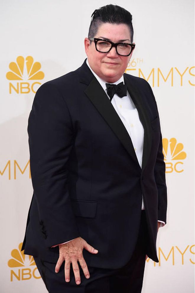 On the red carpet, Lea DeLaria is a stylish comedian and jazz musician — and she looks great in a suit.