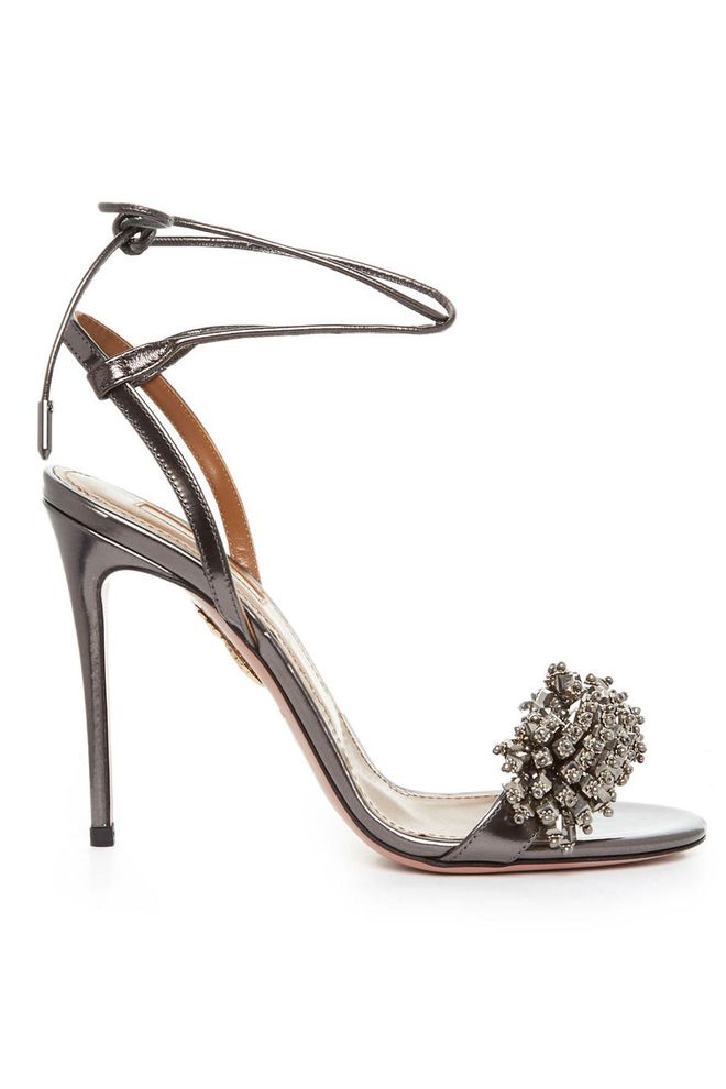 If your colour scheme is grey, you won't find something more perfect than these.
Embellished sandals, £590