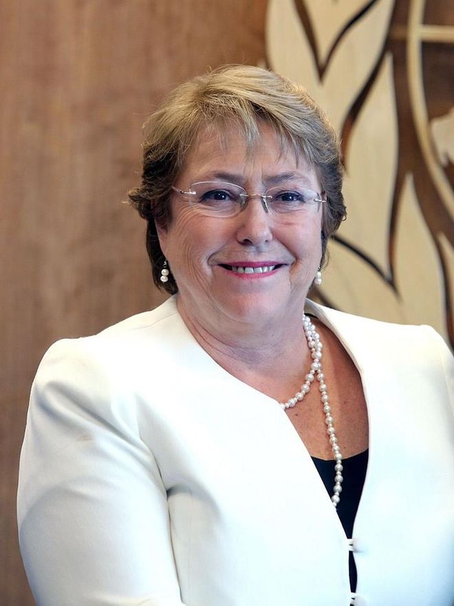 Bachelet is the first woman to serve as Chile's commander-in-chief. Her calling to the political realm was an unfortunate one, since both she and her father were tortured and exiled under Augusto Pinochet's dictatorial rule. Bachelet was sworn into her first term in 2006, and has been generally well-praised, especially after her handling of the global economic crisis in 2008. To top it off, she's also a pediatrician. Photo: Getty