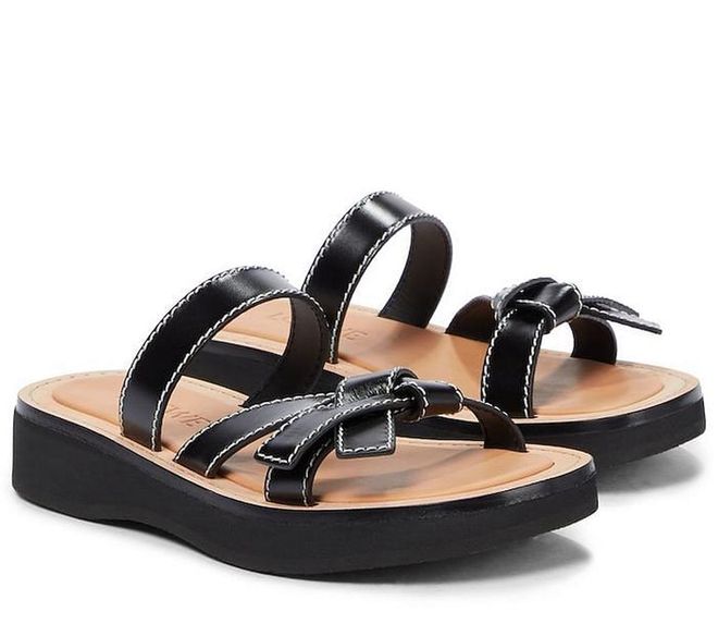 Loewe Gate Leather Sandals 