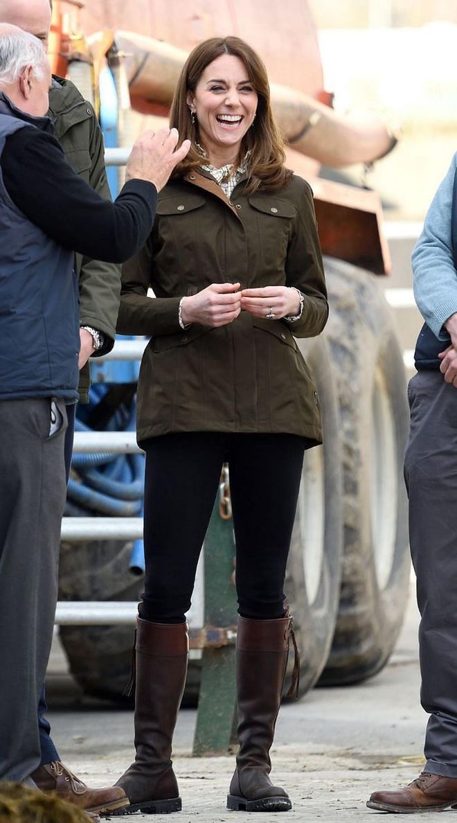 Kate laughs while visiting the Teagasc Research Farm.

Photo: Getty
