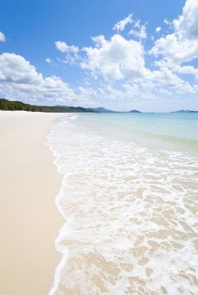 You have to take a tour boat to this island beach, but it's worth the trip: The sand is insanely white and considered to be some of teh purest in the world and the clear, turquoise water only makes it more stunning. Photo: Getty 