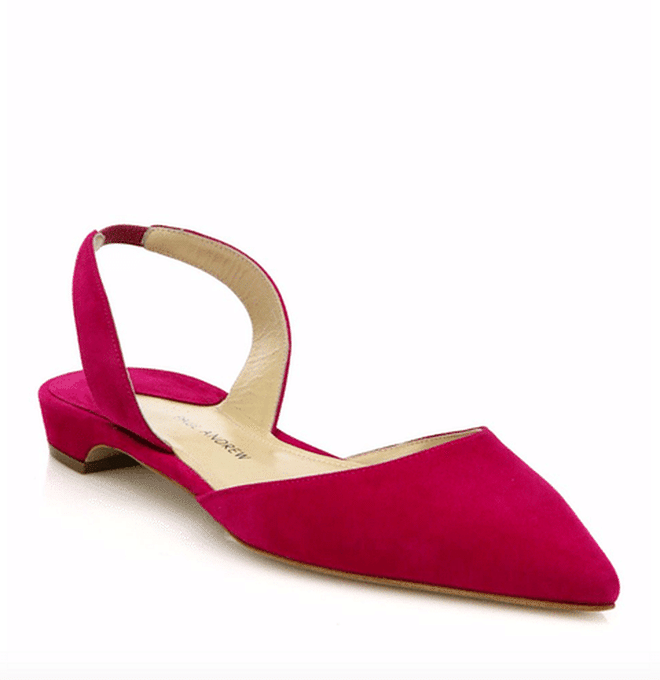 Paul Andrew slingback flats, $545. Shoes in a shade that will make you smile.

