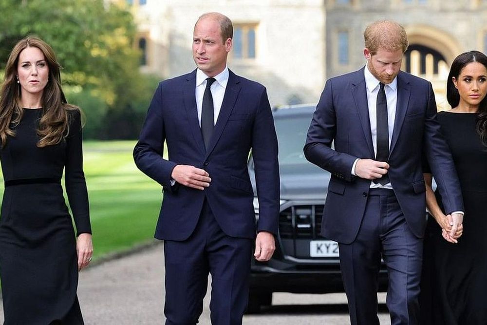 William, Kate, Harry, Meghan Royal Couples Honour Queen Elizabeth II