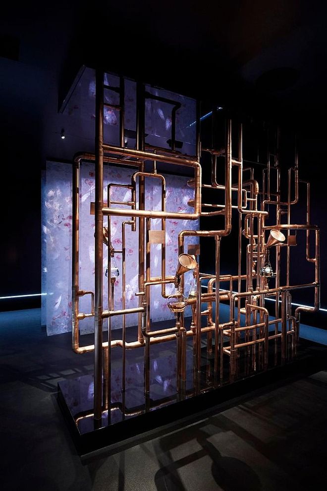 An installation that allows visitors to take whiffs of the key ingredients that make up the Chanel No.5 perfume. Photo: Chanel