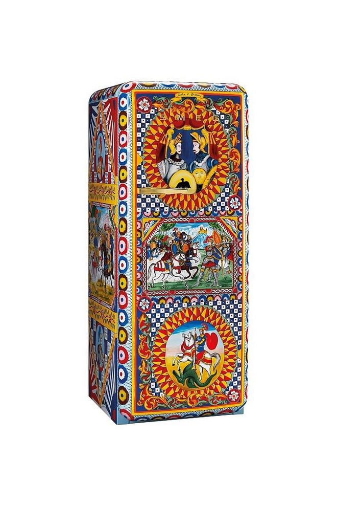In a surprising but rather wonderful collaboration, Dolce & Gabbana has joined forces with Smeg to create a completely unique collection of fridges. There are 100 hand-painted designs to choose from, each inspired by mediaeval Sicilian horse carts that were painted with pictorial scenes in order educate illiterate villagers.