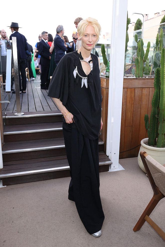 Tilda Swinton attends the "Memoria" after Party during the 74th annual Cannes Film Festival on July 15, 2021 in Cannes, France. (Photo: Mike Marsland/WireImage)