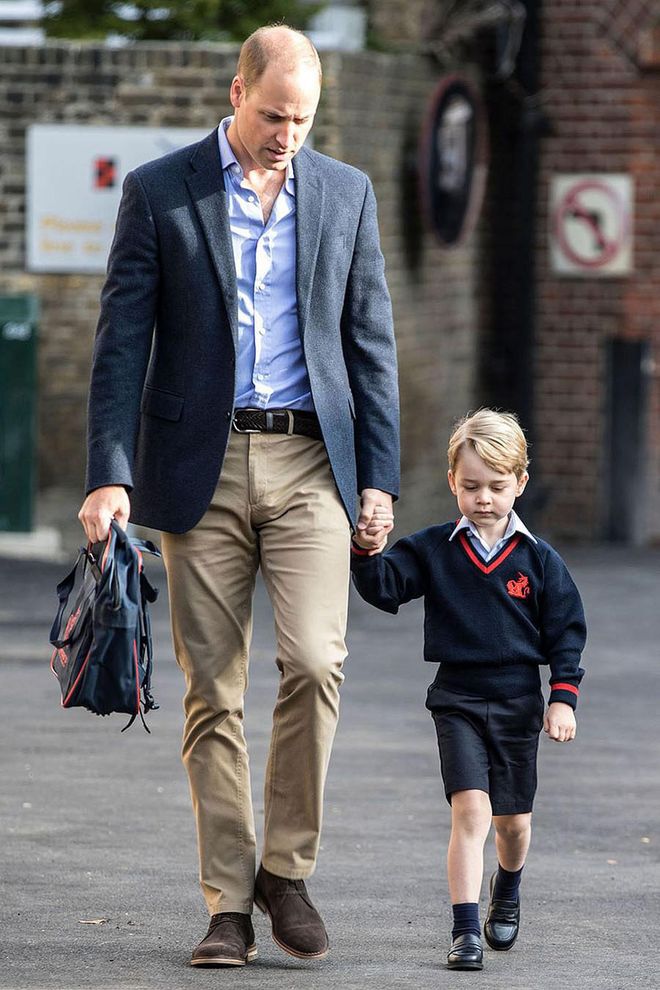 Until the 20th century, royal babies had no last name, they were called by the house or the dynasty to which they belonged. However, since royal children were homeschooled until Princess Diana sent William and Harry to private school outside of the palace, they had no need for one. Now, when royal children attend school they go by a single surname, rather than their royal title. At school, Prince George is called George Cambridge.
Photo: Getty