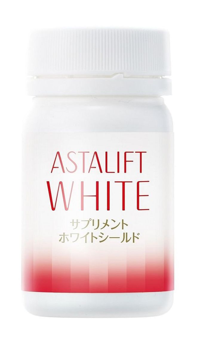 You can also load up on ASTALIFT’s White Shield Supplement, which contains a low-molecular-weight collagen and antioxidants for healthier, brighter skin.