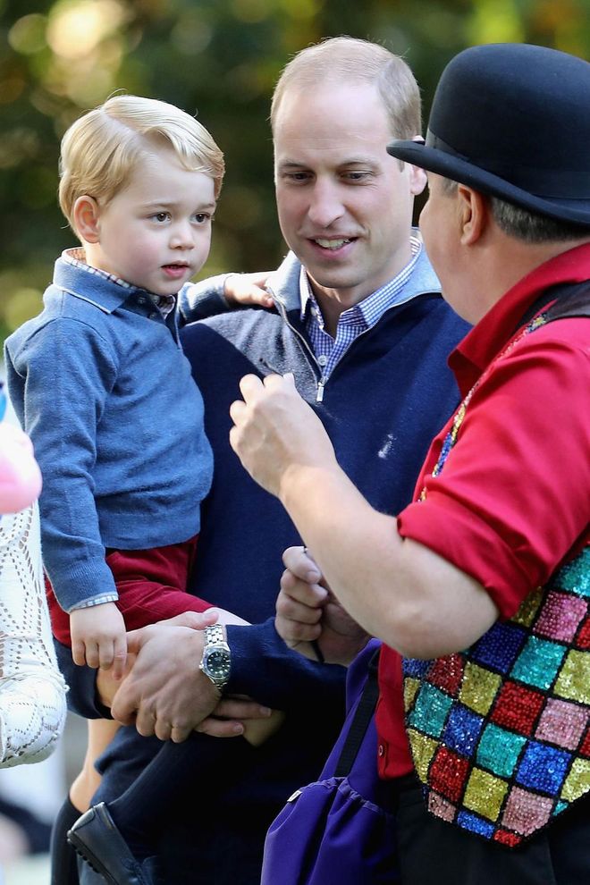 The father and son duo attended a children's party for military families during the Royal Tour of Canada on September 29, 2016.

Photo: Getty