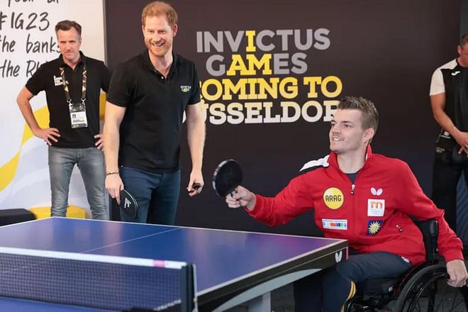 Prince Harry Plays Table Tennis and Duchess Meghan Paints With Children At he Invictus Games