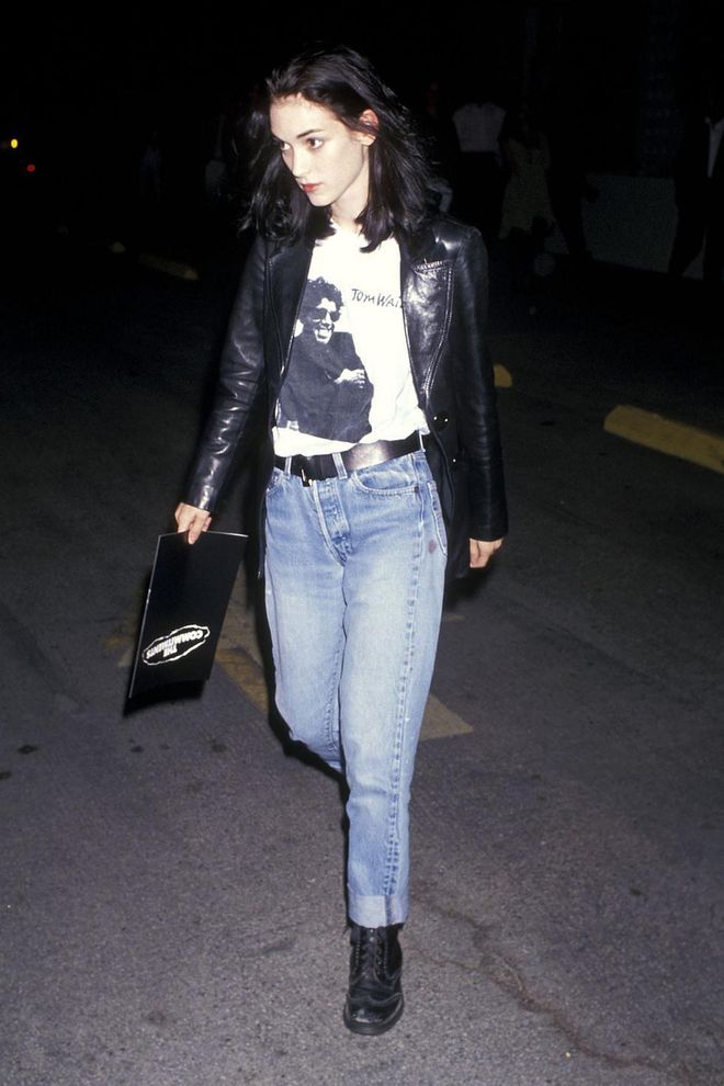 Winona Ryder, Kate Moss, James Dean and Johnny Depp were the original poster children for Levi's 501s, a clear indicator of their cool kid allure. Boyish, nonchalant and with a rebellious air, they're the antithesis of groomed, high-maintenance fashion. Photo: Getty