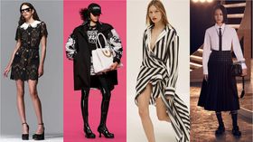 From left: Self-Portrait pre-fall 2022, Versace pre-fall 2022, Monse pre-fall 2022 and Dior pre-fall 2022 (Photos: Courtesy of brands)