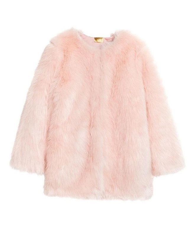 H&M faux fur coat, $129, hm.com.

