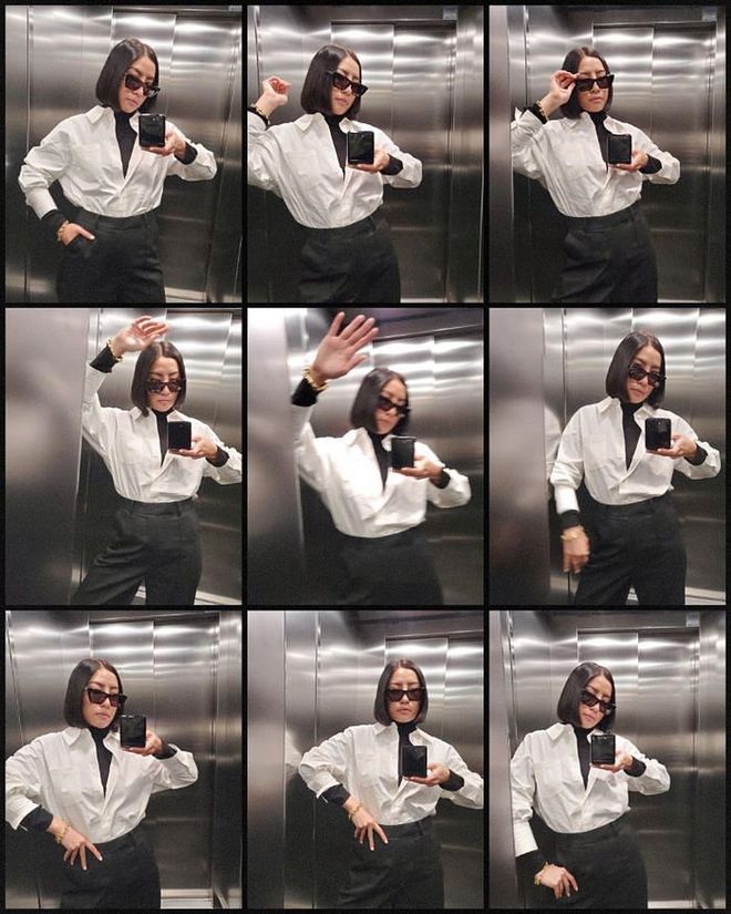 The best time to take selfies is while waiting for the elevator!

It's so easy to take selfies with the Samsung Z Flip.