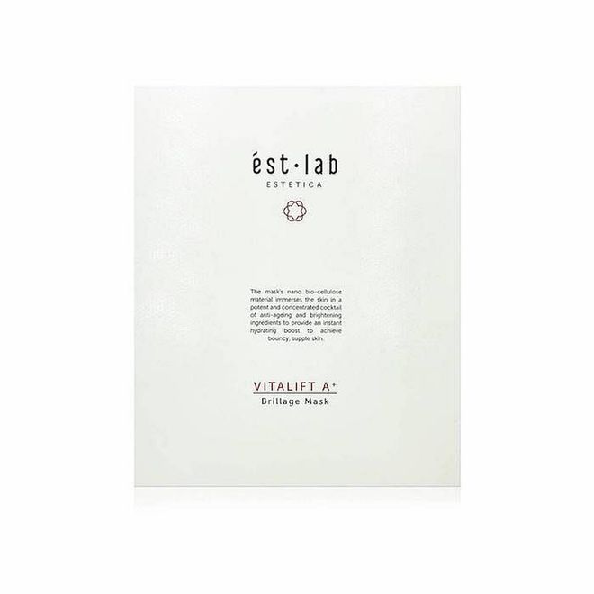 Vitalift A+ Brillage Face Mask, $98 for a box of 6 sheets, est.lab 