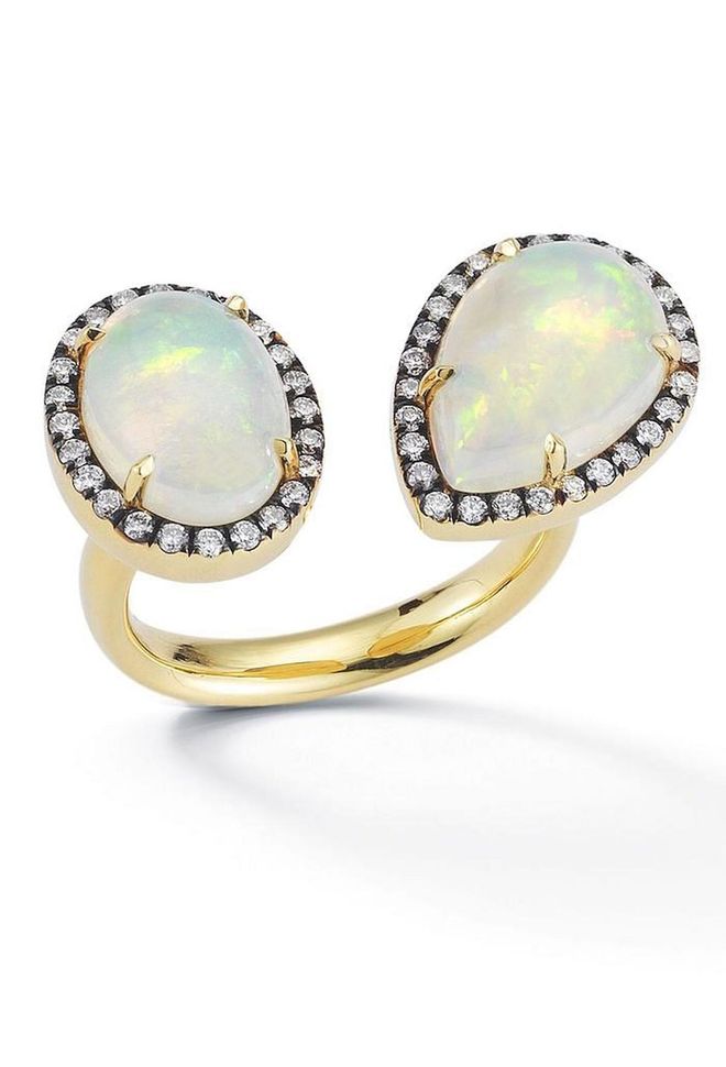 18kt gold one of a kind ring with opals, $8,610, Neiman Marcus Beverly Hills.
