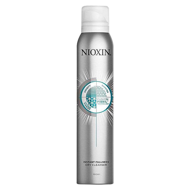 Thanks to an exclusive technology that effortlessly absorbs sebum and crafts space between each strand for an instant boost when roots go flat, you can say hello to hair that looks and feels freshly washed.

Instant Fullness Dry Cleanser,
$22, Nioxin