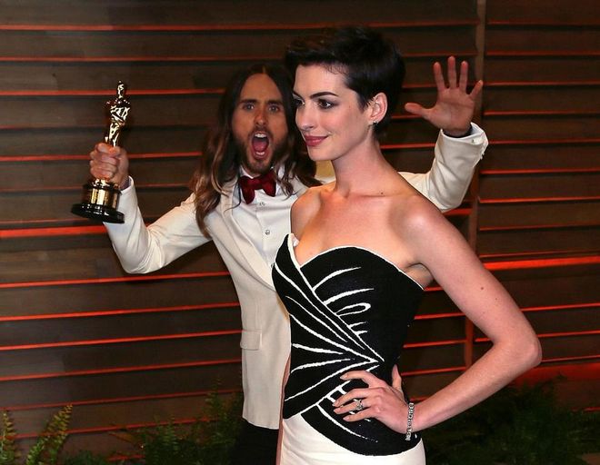 Honestly, Jared Leto's undulating waves of hair are a welcome addition to any photo. Photo: Getty 