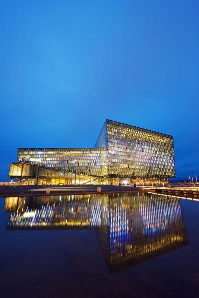 Fans of music and architecture shouldn't miss Reykjavik's Harpa Concert Hall, whose unique glass facade was designed by Danish-Icelandic artist Olafur Eliasson. Photo: Getty