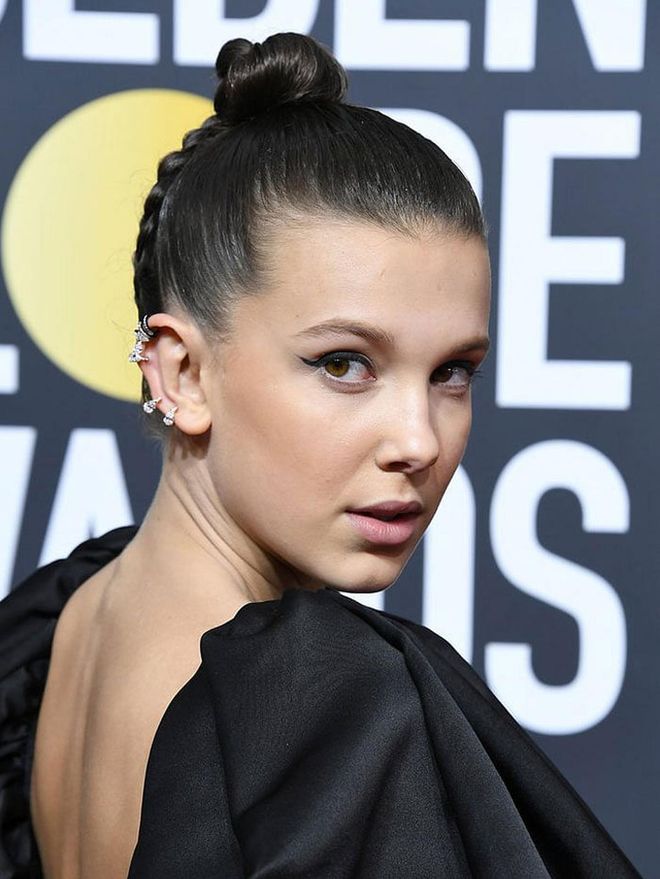 Millie was all about the ear candy this time round, but with an edgy twist by Repossi. Photo: Getty 