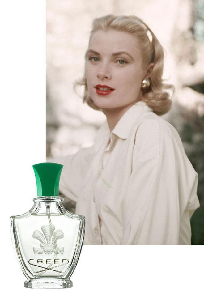 When Grace Kelly became Her Serene Highness Princess Grace of Monaco in 1956, walking down the aisle of Cathédrale Notre-Dame-Immaculée in front of guests including Cary Grant and Ava Gardner, she did so wearing Creed Fleurissimo. The fragrance, from the esteemed family-owned fragrance house, was commissioned specially by Prince Rainier for his bride to compliment her wedding bouquet and contains notes of bergamot, tuberose, Florentine iris, and Bulgarian rose.