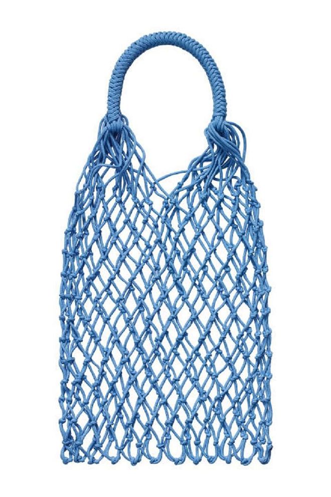 As well as yellow, it comes in bright blue and pink. String bag, £34.99, H&M