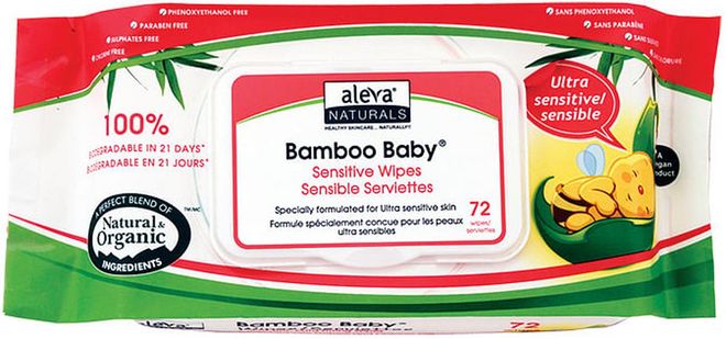 Bamboo Baby Wipes, $9.90, Aleva Naturals