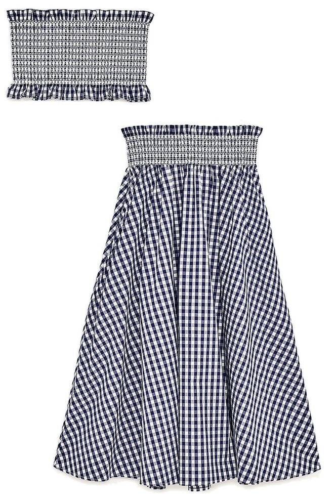 Zara crop top and skirt set, $50, zara.com
