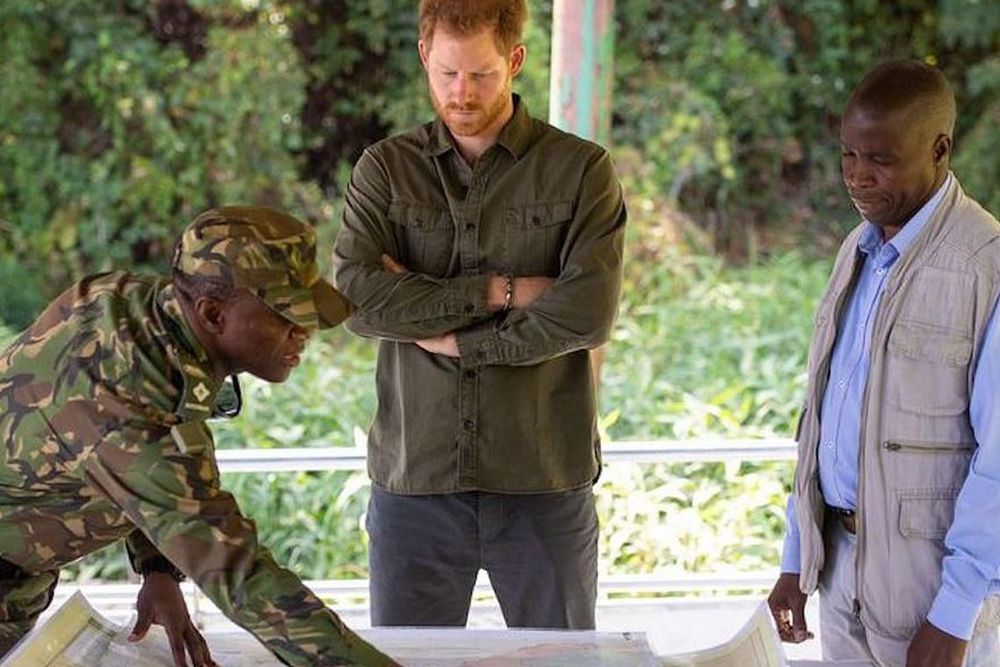 Prince Harry joins a Botswana Defence Force anti-poaching patrol in Chobe National Park, Botswana, in 2019. (Photo: Getty Images)