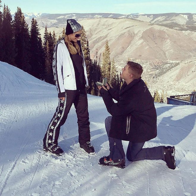 She got engaged to actor, Chris Zylka who got down on one knee in Aspen. Photo: Instagram