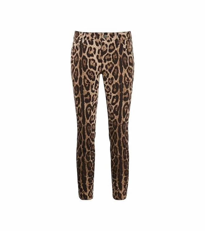 Leopard Print Cropped Jeans, $1,150, Dolce&Gabbana at Farfetch