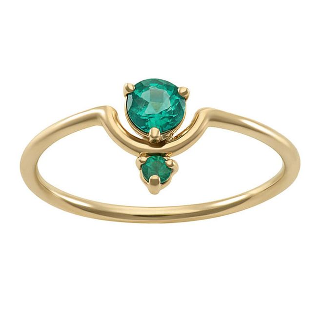 Nestled emeralds ring, $1,300, wwake.com.
