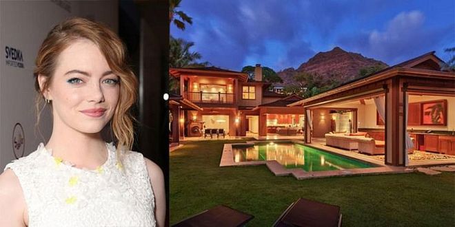 Emma Stone didn't have to lift a finger at this oceanfront home in Oahu. From SMART technology controlled by iPads mounted in the walls to a poolside cabana and gourmet kitchen complete with a chief, the owners thoughts of every last detail for a luxurious vacation. 