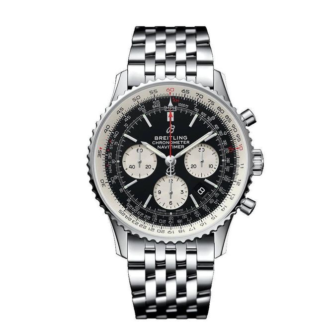 Breitling’s Navitimer has gone through very little change since its debut in 1952. Originally made as a pilot’s watch, its design details remain eye-catching with chronograph counters, hour markers and red highlights. This watch, with a steel bracelet in mercury silver and a face diameter of 43mm, exudes a sporty yet classy feel.
Photo: Breitling