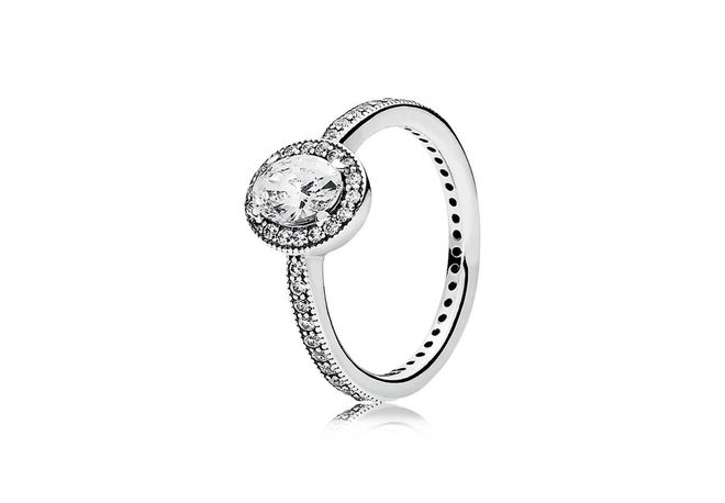 Vintage Elegance sterling silver ring with cubic zirconia, $129
