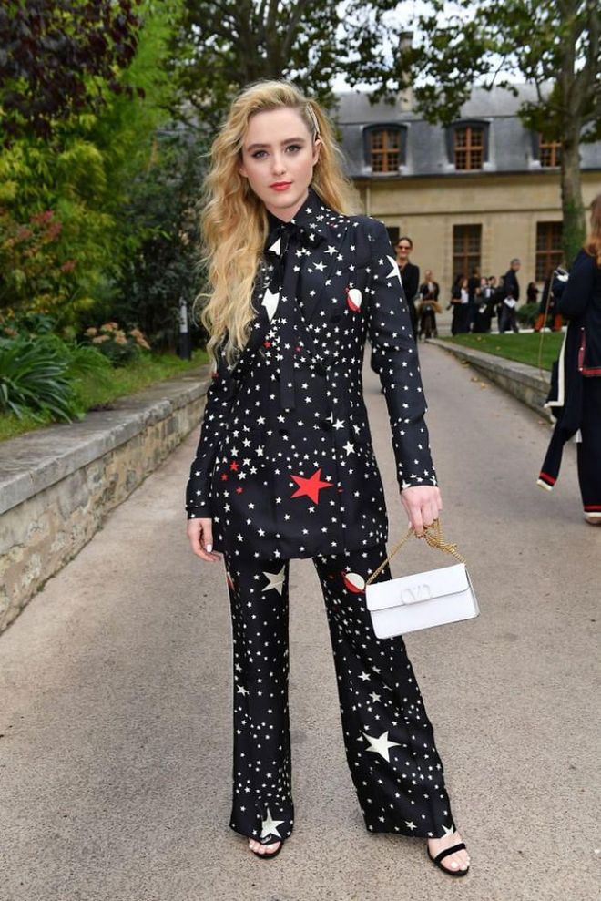 Kathryn Newton wore a star-print trouser suit.

Photo: Getty