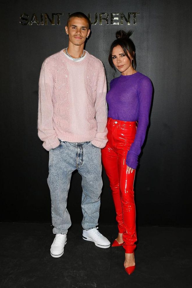 Victoria Beckham Took Her Son Romeo as Her Date to YSL’s Paris Show