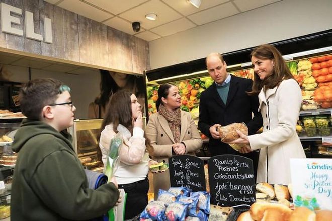 William and Kate shop at Londis with youths from Savannah House.

Photo: Getty
