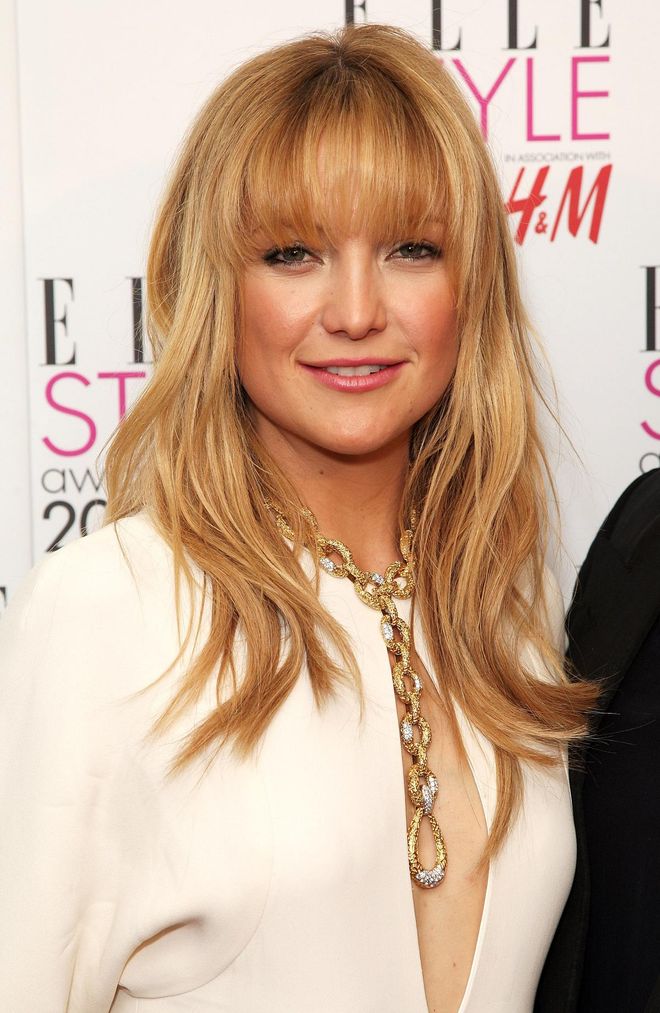 She revealed her new addition to her signature do: A frame of overgrown bangs! Photo: Getty