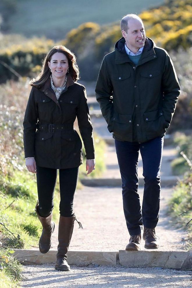 William and Kate visit Howth Cliff, a cliff walk with views over the Irish Sea.

Photo: Getty