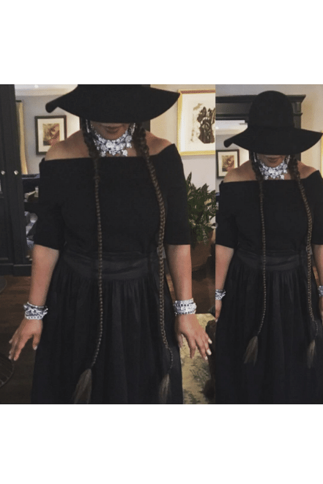 Rhimes dressed in one of Beyoncé's "Formation" looks. 