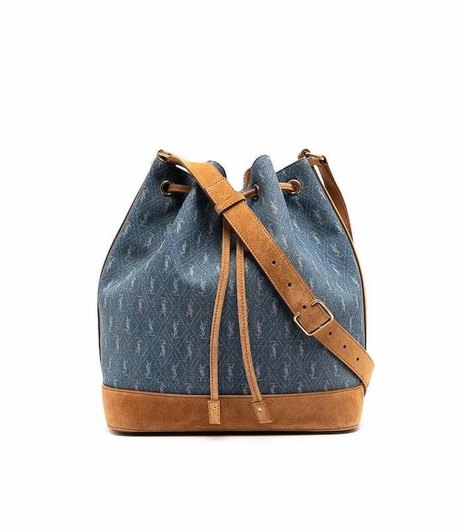 YSL Dimaond Pattern Denim Bag, $3,520, Saint Laurent at Farfetch